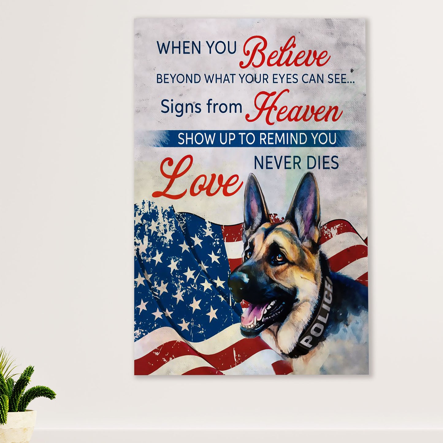 Police Officer Poster | When You Believe | Wall Art Gift for Policeman