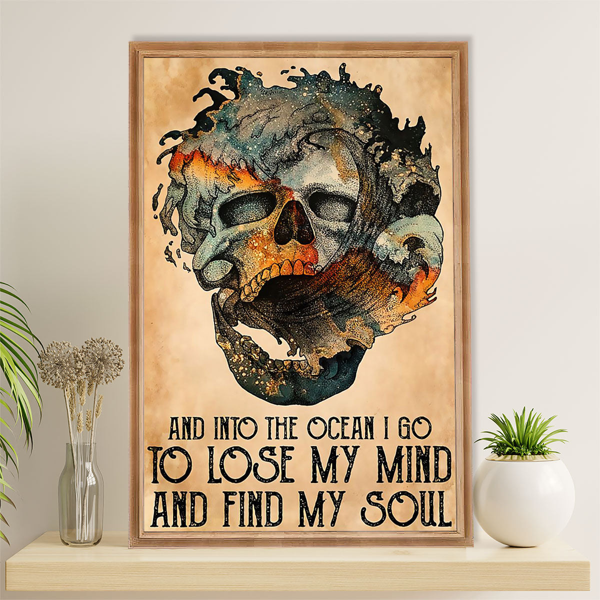 Water Surfing Poster Prints | Into The Ocean I Go | Wall Art Gift for Beach Surfer