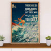 Water Surfing Canvas Wall Art Prints | Girl Surfing - Watch Me | Home Décor Gift for Beach Surfer