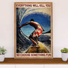 Water Surfing Canvas Wall Art Prints | Man Surfing | Home Décor Gift for Beach Surfer
