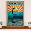 Water Surfing Canvas Wall Art Prints | Where Your Mind Is At | Home Décor Gift for Beach Surfer