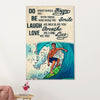Water Surfing Poster Prints | Makes You Happy | Wall Art Gift for Beach Surfer