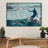 Water Surfing Canvas Wall Art Prints | I Can Learn How To Surf | Home Décor Gift for Beach Surfer