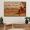 Water Surfing Poster Prints | Life Is Too Short | Wall Art Gift for Beach Surfer
