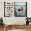 Water Surfing Poster Prints | Couple Husband Wife | Wall Art Gift for Beach Surfer