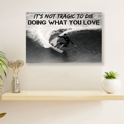 Water Surfing Canvas Wall Art Prints | Doing What You Love | Home Décor Gift for Beach Surfer