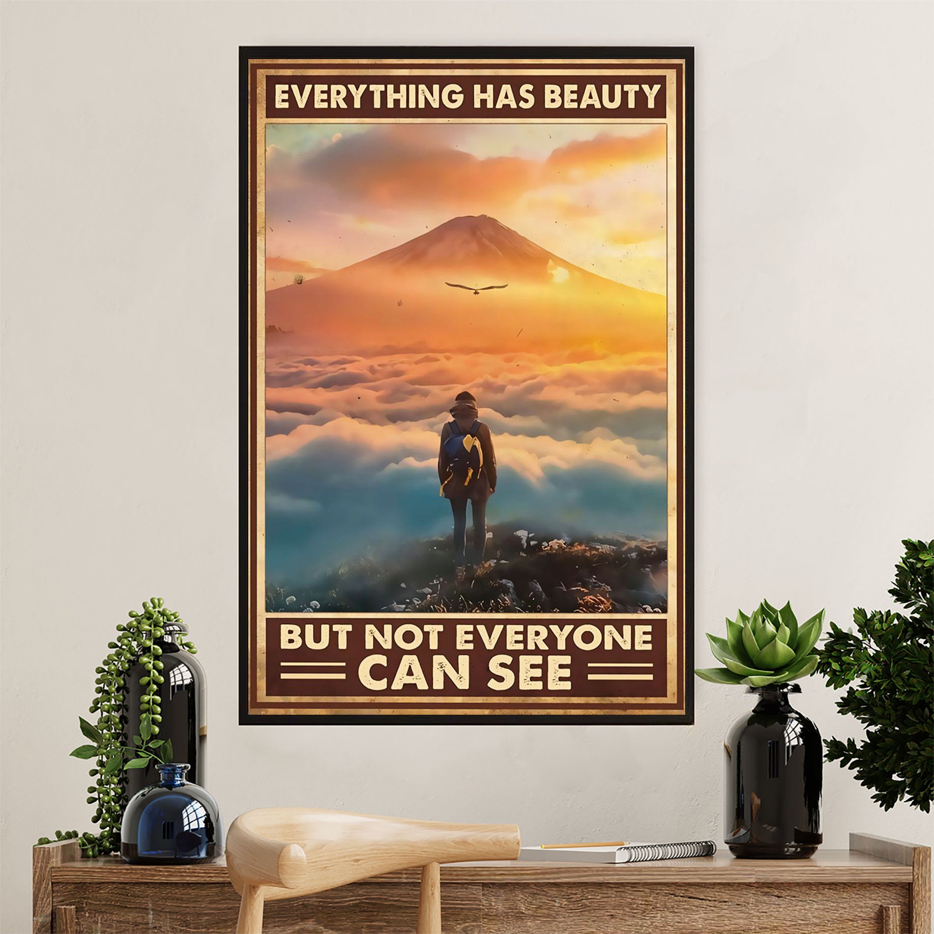 Hiking Canvas Wall Art Prints | Not Everyone Can See Beauty | Home Décor Gift for Hiker
