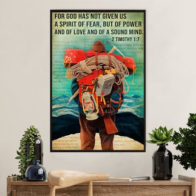 Hiking Canvas Wall Art Prints | God Has Not Given Us | Home Décor Gift for Hiker