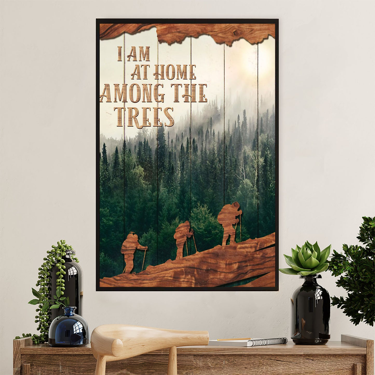Hiking Canvas Wall Art Prints | I Am At Home | Home Décor Gift for Hiker
