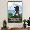 Hiking Poster Prints | Into The Forest I Go | Wall Art Gift for Hiker