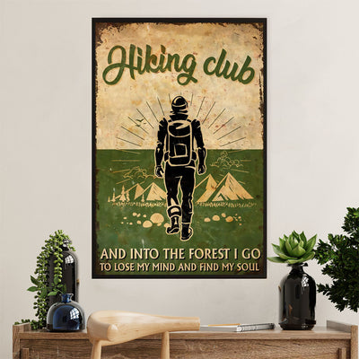 Hiking Canvas Wall Art Prints | Hiking Club | Home Décor Gift for Hiker