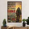 Hiking Canvas Wall Art Prints | I Hike To Feel Strong | Home Décor Gift for Hiker
