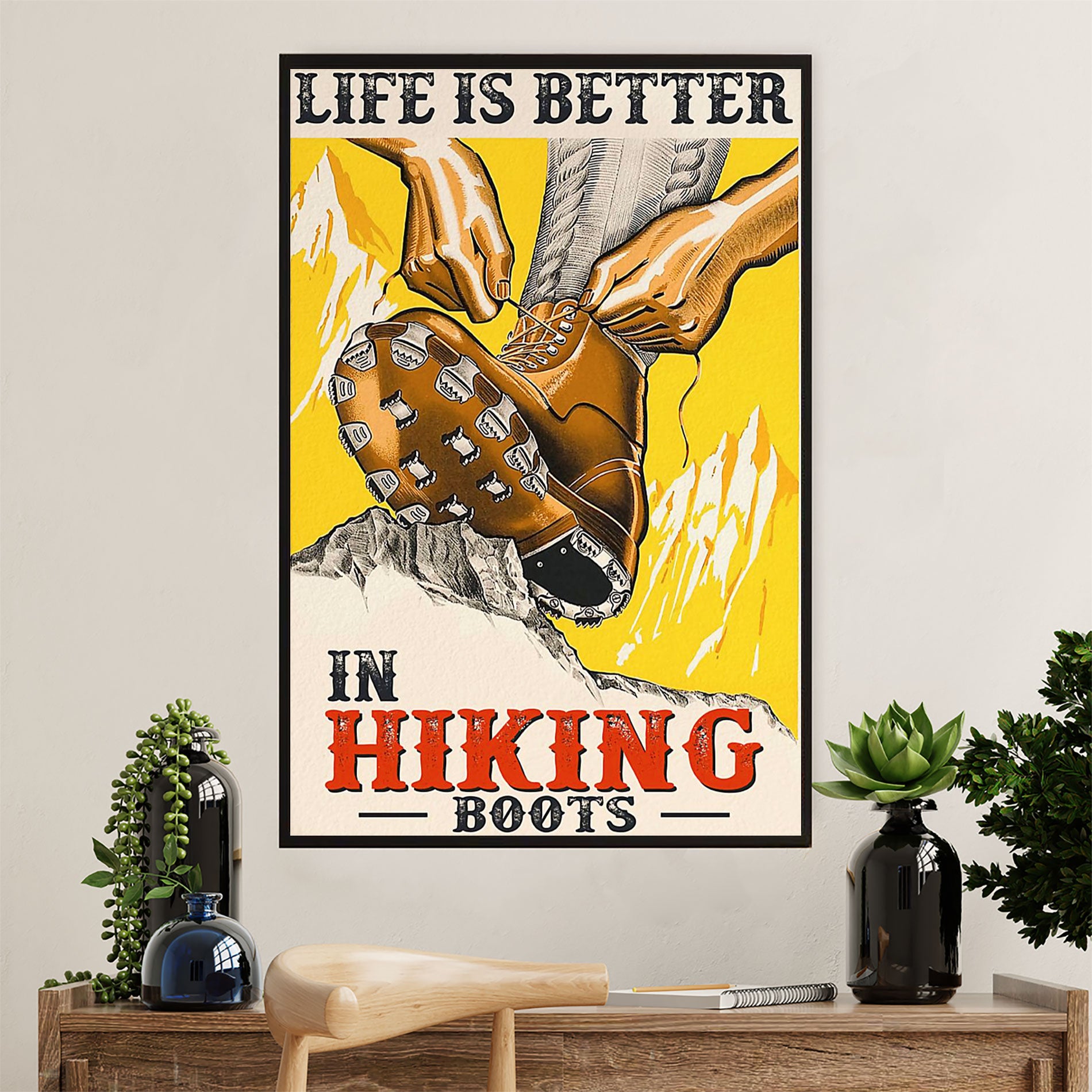Hiking Canvas Wall Art Prints | Life Is Better | Home Décor Gift for Hiker
