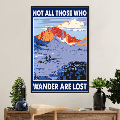 Hiking Canvas Wall Art Prints | Not All Those Who Wander Are Lost | Home Décor Gift for Hiker