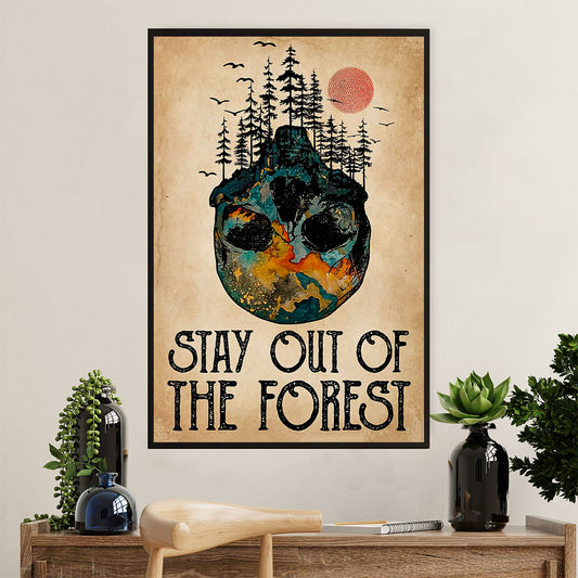 Hiking Poster Prints | Stay Out Of The Forest | Wall Art Gift for Hiker