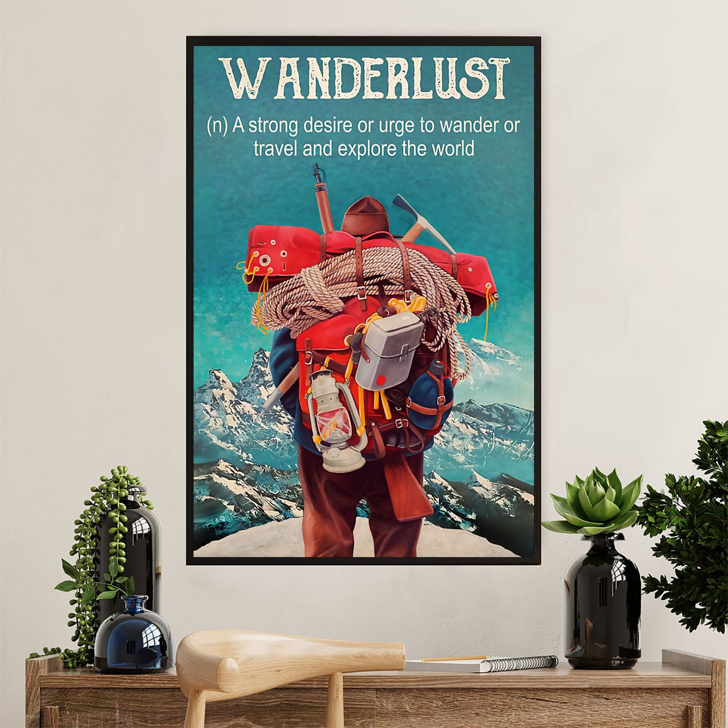 Hiking Poster Prints | Wanderlust | Wall Art Gift for Hiker