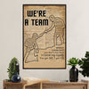 Hiking Canvas Wall Art Prints | We're A Team | Home Décor Gift for Hiker