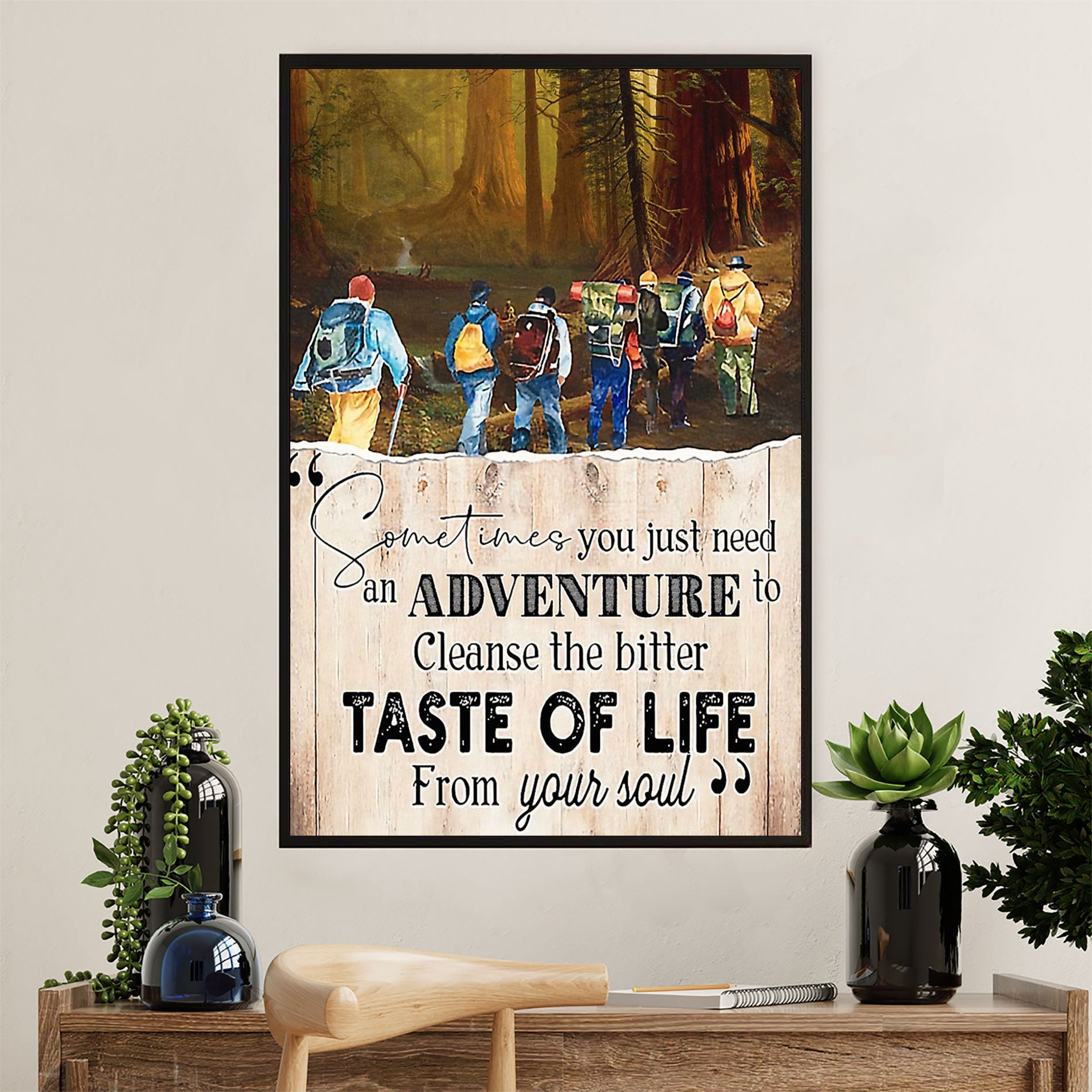 Hiking Canvas Wall Art Prints | Taste Of Life | Home Décor Gift for Hiker