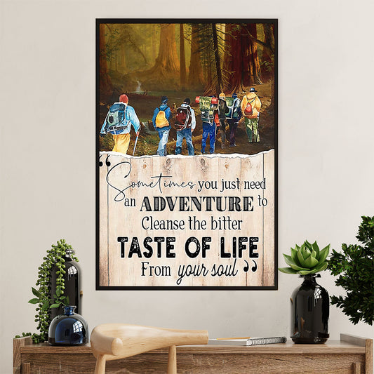 Hiking Poster Prints | Taste Of Life | Wall Art Gift for Hiker