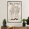 Hiking Canvas Wall Art Prints | Couple Love - We're A Team | Home Décor Gift for Hiker