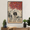 Hiking Poster Prints | Couple Loves Hiking | Wall Art Gift for Hiker