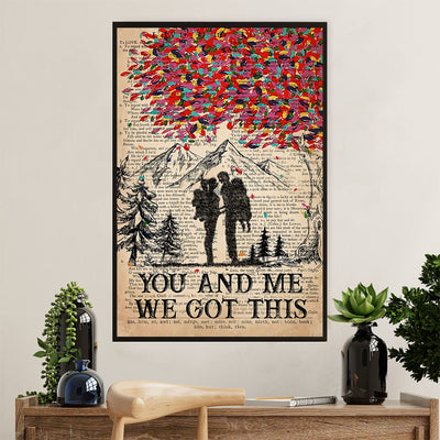 Hiking Canvas Wall Art Prints | Couple Loves Hiking | Home Décor Gift for Hiker