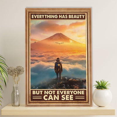 Hiking Canvas Wall Art Prints | Not Everyone Can See Beauty | Home Décor Gift for Hiker