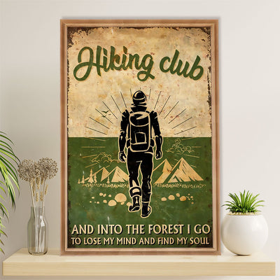 Hiking Canvas Wall Art Prints | Hiking Club | Home Décor Gift for Hiker