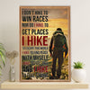 Hiking Canvas Wall Art Prints | I Hike To Feel Strong | Home Décor Gift for Hiker