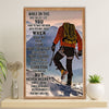 Hiking Poster Prints | Never Regret | Wall Art Gift for Hiker