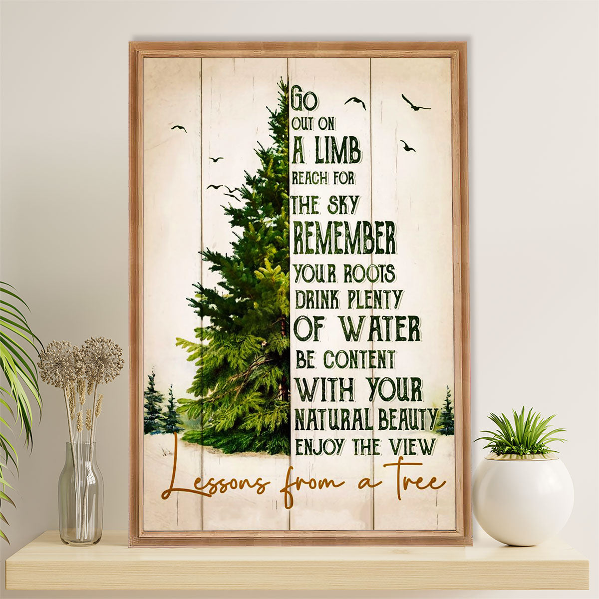 Hiking Canvas Wall Art Prints | Go Out On A Limb | Home Décor Gift for Hiker