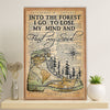 Hiking Canvas Wall Art Prints | Into The Forest I Go To Lose My Mind | Home Décor Gift for Hiker