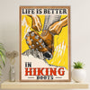 Hiking Poster Prints | Life Is Better | Wall Art Gift for Hiker