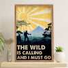 Hiking Canvas Wall Art Prints | The Wild Is Calling | Home Décor Gift for Hiker