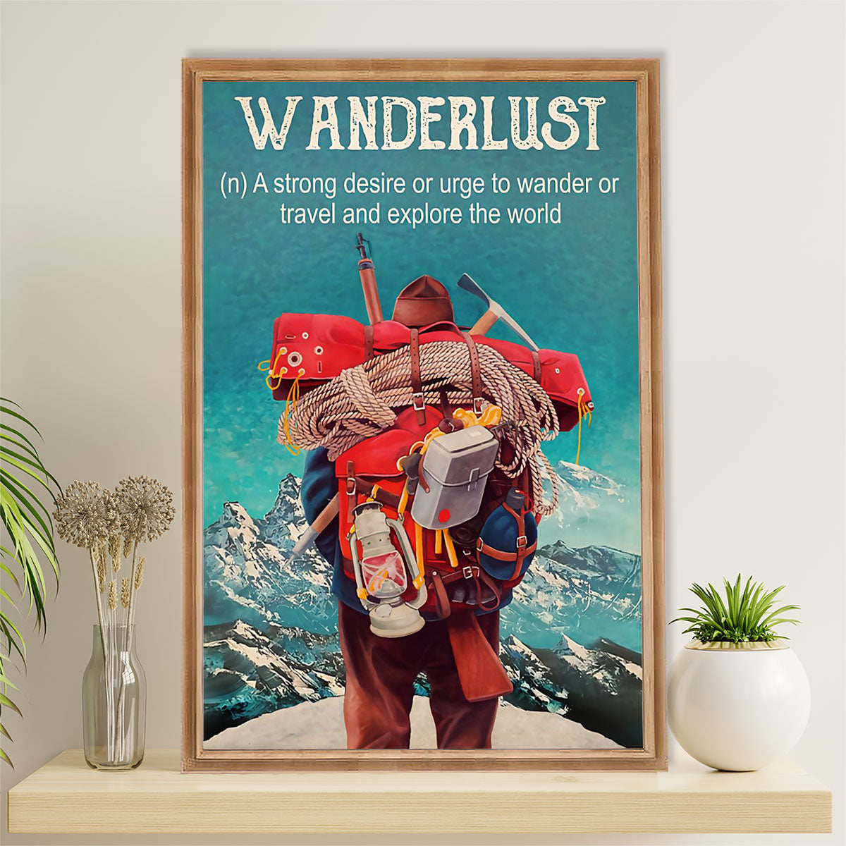 Hiking Poster Prints | Wanderlust | Wall Art Gift for Hiker