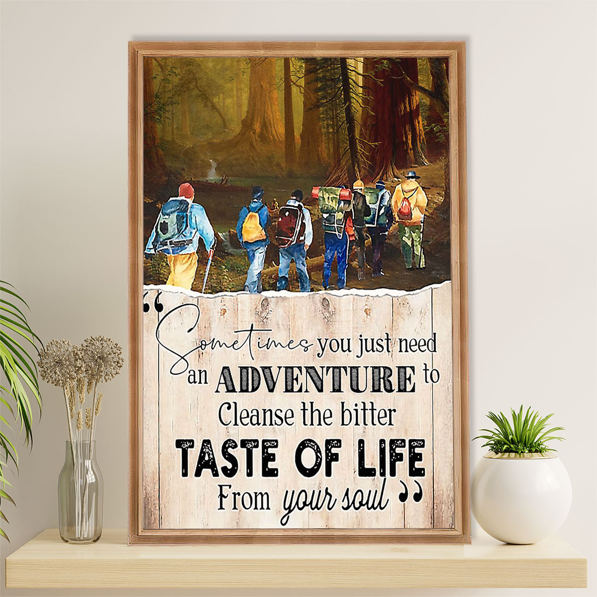 Hiking Canvas Wall Art Prints | Taste Of Life | Home Décor Gift for Hiker