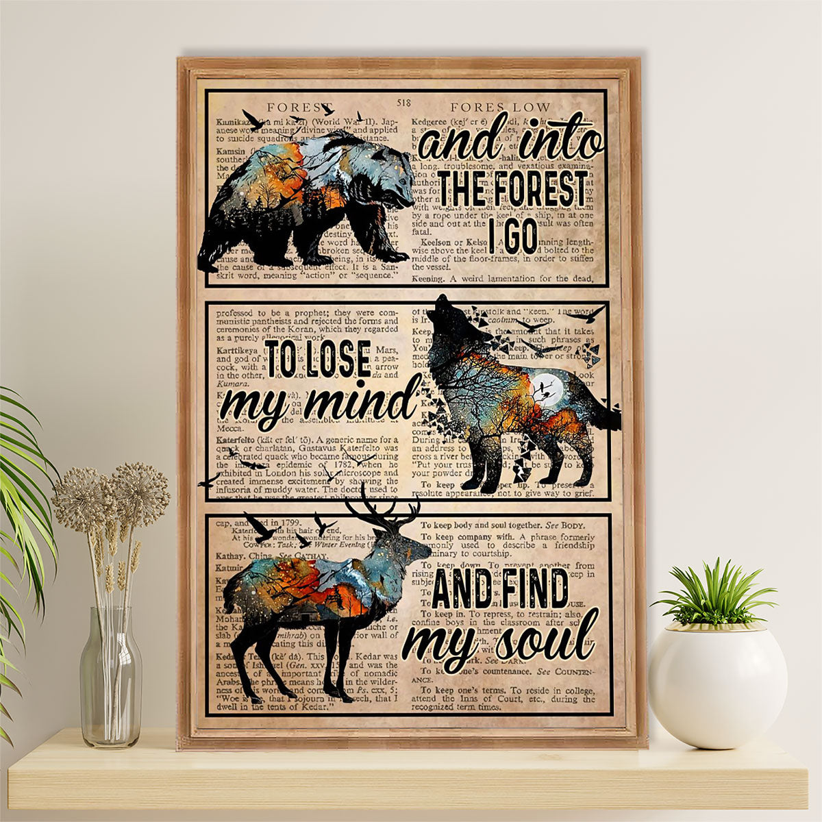 Hiking Poster Prints | Lose My Mind, Find My Soul | Wall Art Gift for Hiker