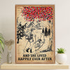 Hiking Canvas Wall Art Prints | She Lived Happily Ever After | Home Décor Gift for Hiker