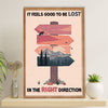 Hiking Poster Prints | Feels Good To Be Lost | Wall Art Gift for Hiker