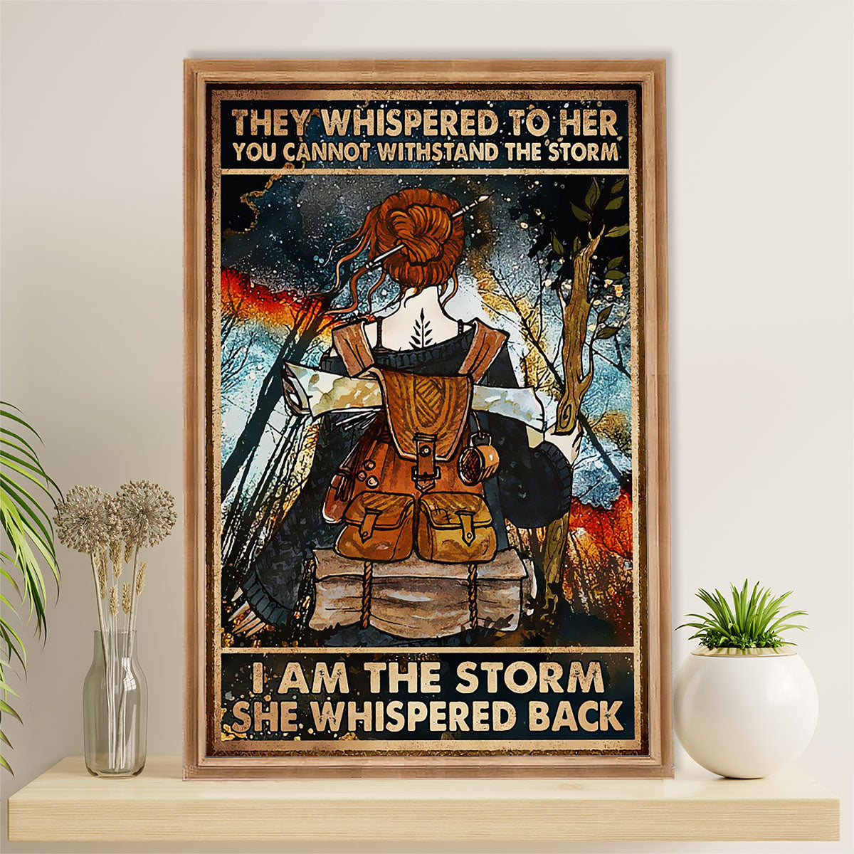 Hiking Canvas Wall Art Prints | Girl Hiking | Home Décor Gift for Hiker