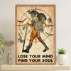 Hiking Poster Prints | Lose Your Mind, Find Your Soul | Wall Art Gift for Hiker