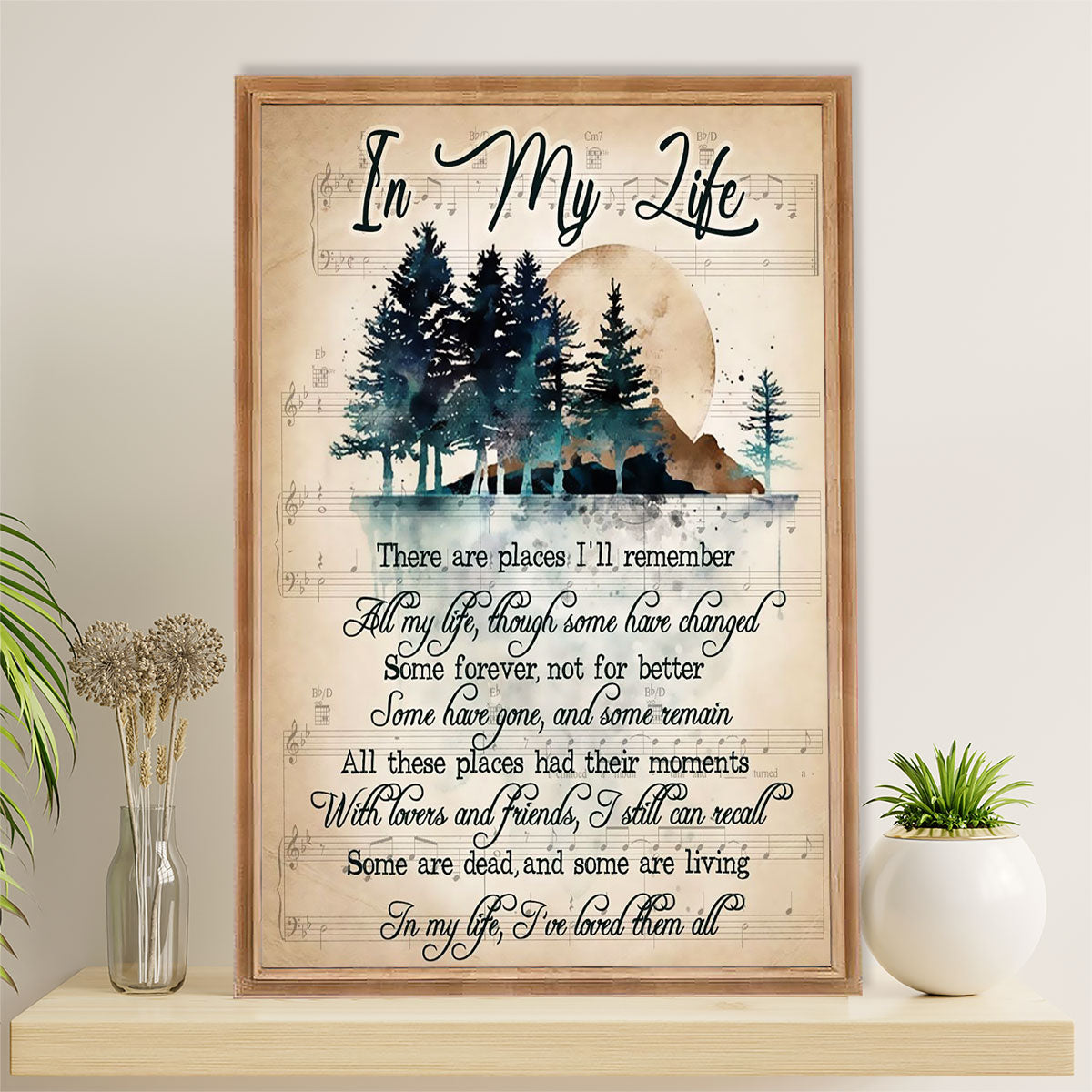 Hiking Canvas Wall Art Prints | In My Life Song | Home Décor Gift for Hiker