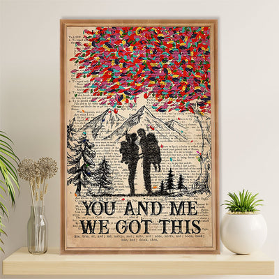 Hiking Canvas Wall Art Prints | Couple Loves Hiking | Home Décor Gift for Hiker