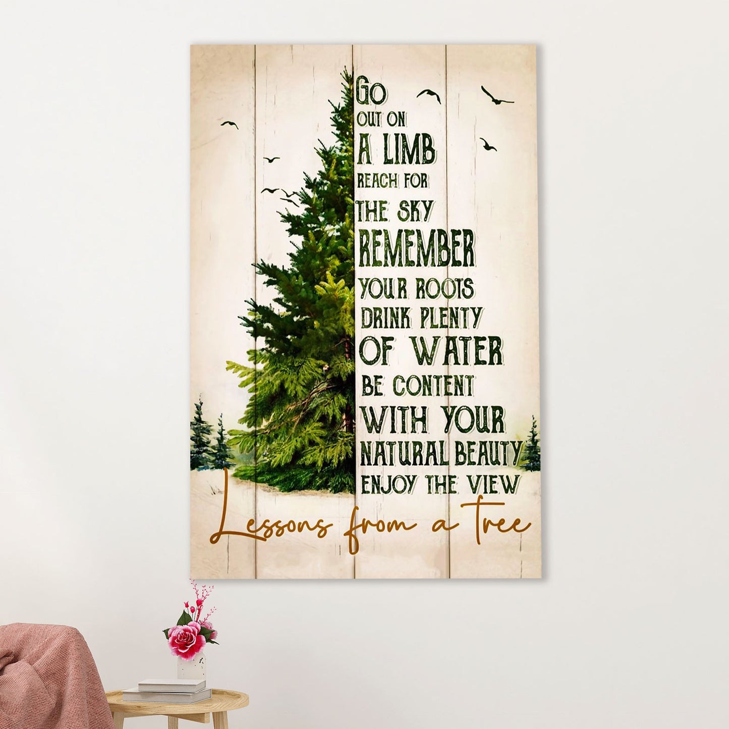 Hiking Poster Prints | Go Out On A Limb | Wall Art Gift for Hiker