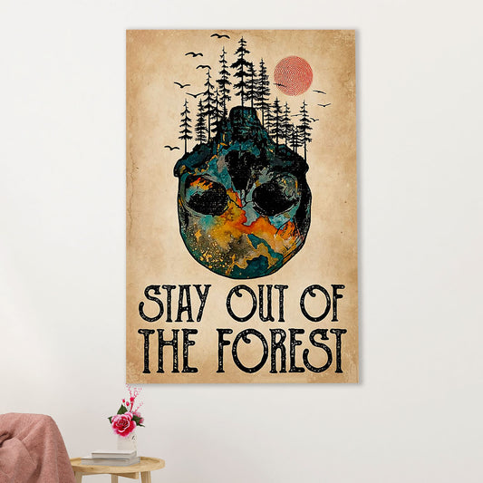Hiking Canvas Wall Art Prints | Stay Out Of The Forest | Home Décor Gift for Hiker