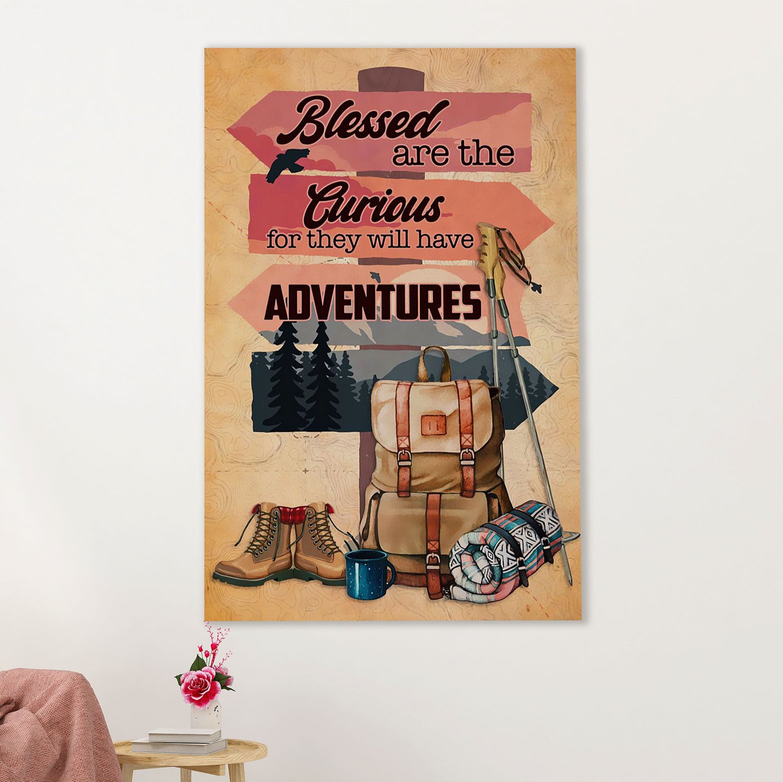 Hiking Canvas Wall Art Prints | They Will Have Adventures | Home Décor Gift for Hiker