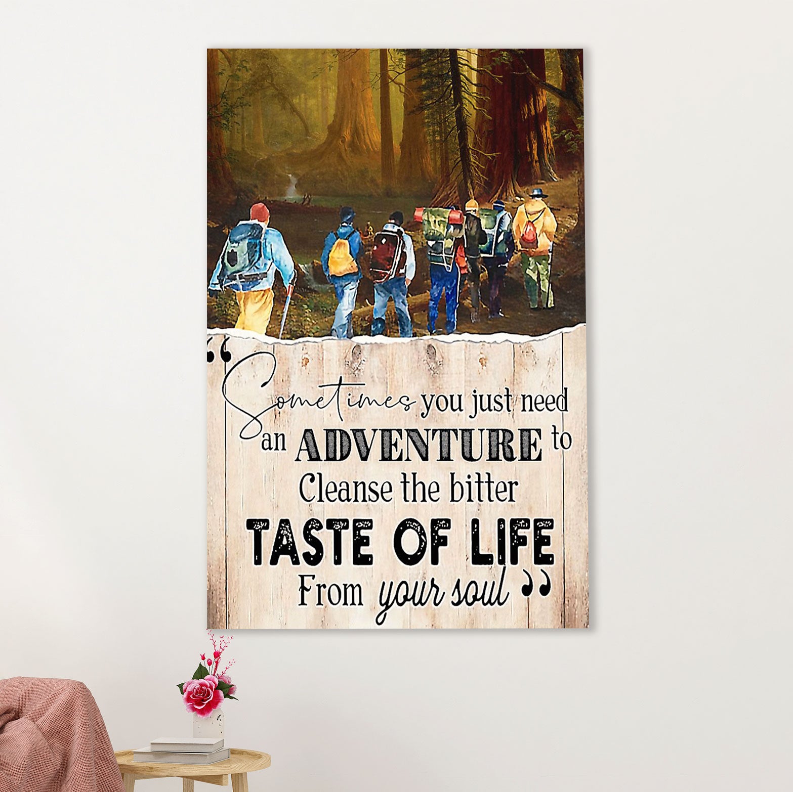 Hiking Canvas Wall Art Prints | Taste Of Life | Home Décor Gift for Hiker