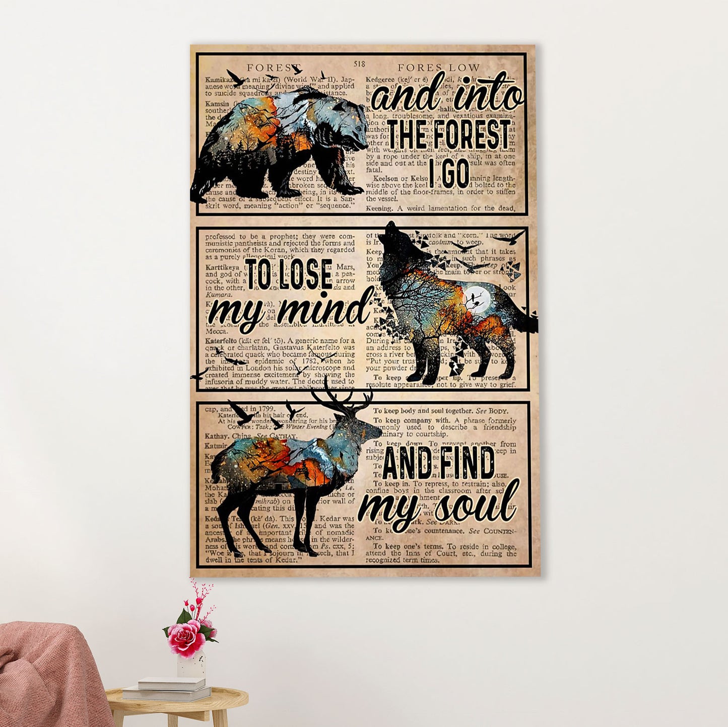 Hiking Canvas Wall Art Prints | Lose My Mind, Find My Soul | Home Décor Gift for Hiker