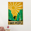 Hiking Canvas Wall Art Prints | I Hate People | Home Décor Gift for Hiker