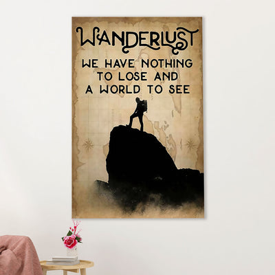 Hiking Canvas Wall Art Prints | Wanderlust | Home Décor Gift for Hiker
